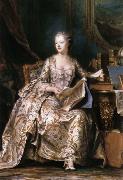 LA TOUR, Maurice Quentin de Portrait of Madame de Pompadour oil painting reproduction